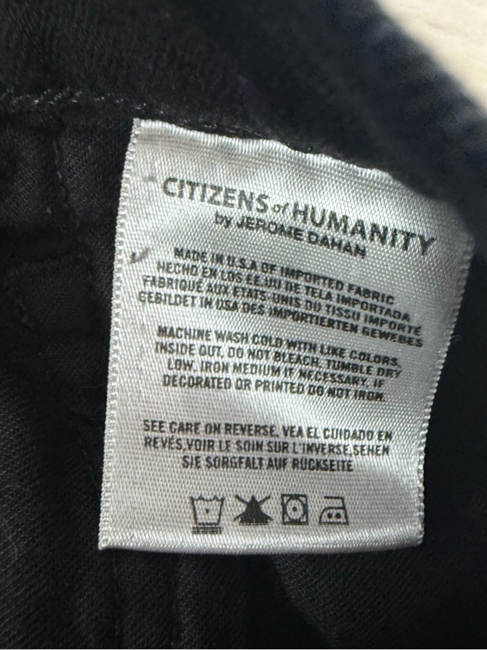 Citizens of Humanity Sid Straight Leg Black Jeans Men’s 31 USA Made - Picture 5 of 10